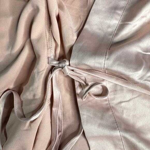 Flora Nikrooz Rosa Charmeuse Kimono Robe Women's sz Small Smokey Rose Pink - Picture 4 of 10